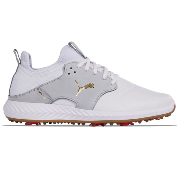 NEW Mens Puma Ignite PWRADAPT Caged Crafted Golf Shoes White / High Rise 9.5 M