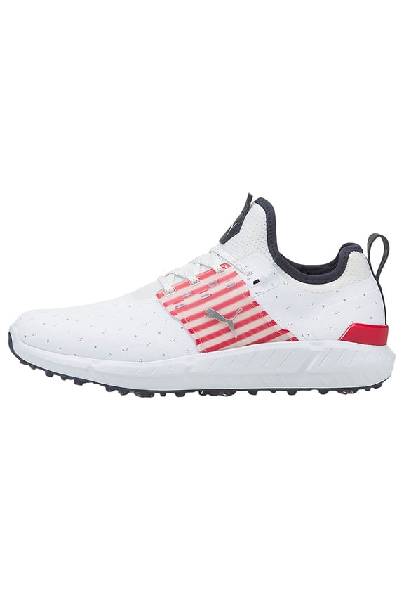 NEW Mens Puma LE Ignite Articulate Love H8 Golf Shoes White/Ski Patrol Sz 8.5 M