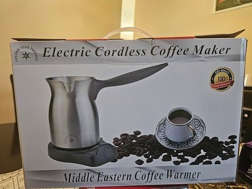 NEW Middle Eastern Electric Cordless Coffee Maker 6-Cup Stainless Steel$$Home Decor, Kitchen, & Other