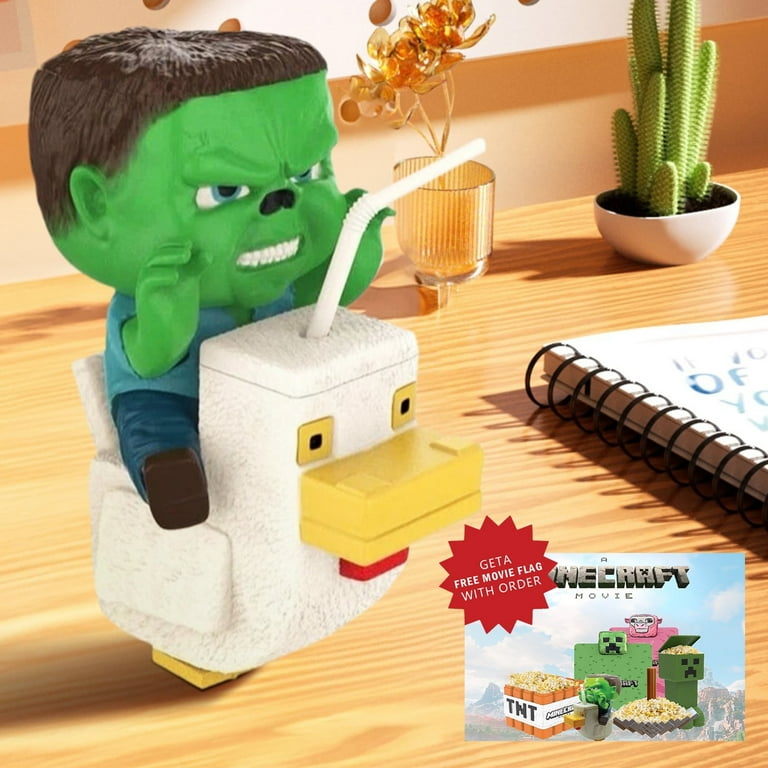 Cinemark Minecraft Movie Chicken Jockey Zombie Popcorn Bucket and