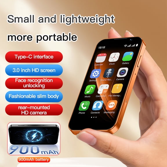 NEW Mini Smartphone 3G WCDMA Android 9.0 Dual SIM Standby 2GB+16GB Wifi GPS Play Store Pocket Smart Phone 3.0 Display