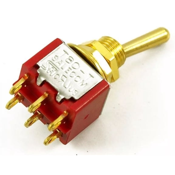 NEW - Mini Switch For Guitar, On/On - GOLD, #WDMT2G-1