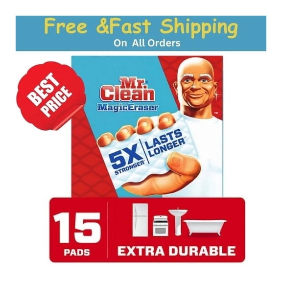 NEW Mr. Clean Magic Eraser Extra Durable Scrubber Sponges (15ct.) Highlights Pro