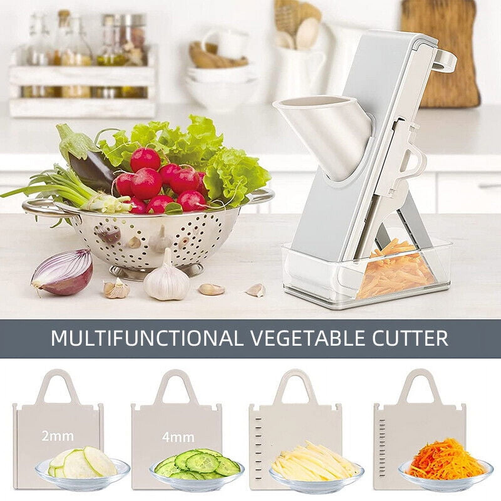 4 In 1 Vegetable Cutter Chopper-Vertical Vegetable Cutter Kitchen Shredder  Grater Artifact