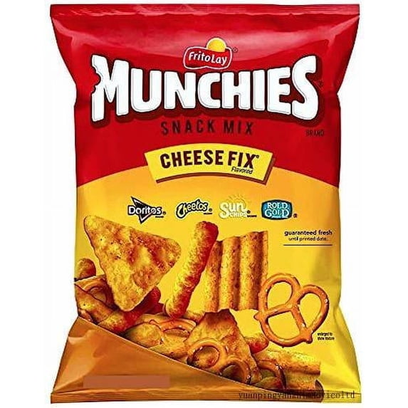 NEW Munchies Cheese Fix Flavored Snack Mix Doritos, Cheetos, Sun Chips, Rold Gold (1, 8Oz Party)