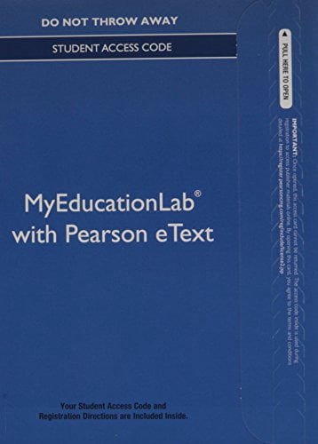 NEW MyEducationLab with Pearson eText -- Standalone Access Card -- for ...