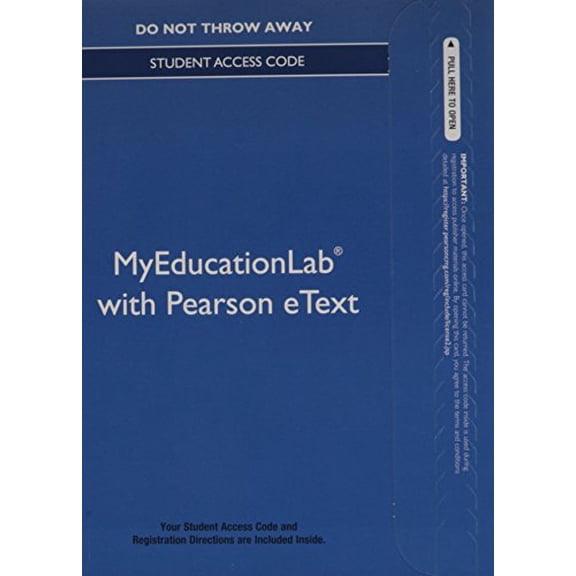 NEW MyEducationLab with Pearson eText -- Standalone Access Card -- for Teaching through Text: Reading and Writing in the Content Areas