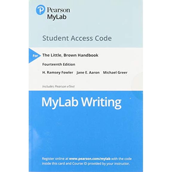 NEW MyLab Writing with Pearson eText -- Standalone Access Card -- for Little Brown Handbook (14th Edition)