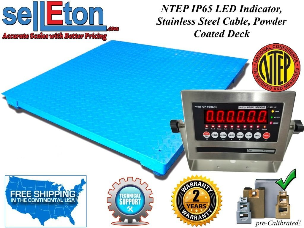 NEW NTEP Legal Industrial warehouse 48" x 48" 4' x 4' Floor scale 10,000 x 2 lb