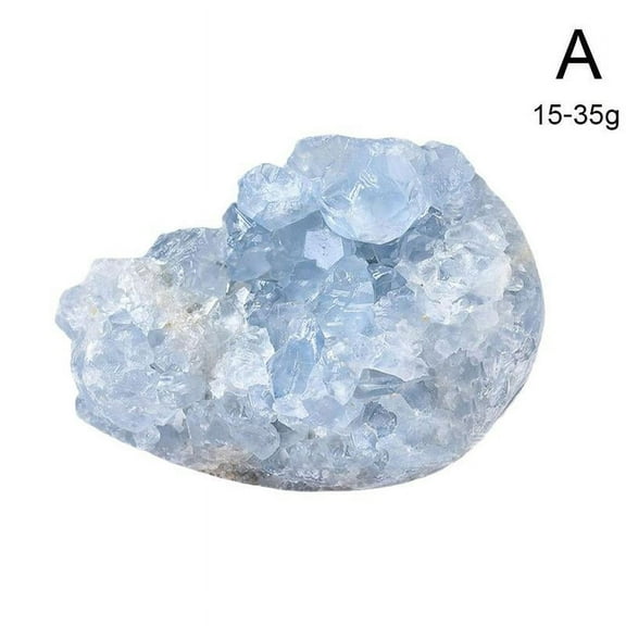 NEW_Natural Beautiful Celestite Crystal Cluster Sky Blue Mineral Specimen Hot F9 J69C