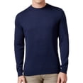 thumbnail image 1 of NEW Navy Blue Mens Size 2XL Heather Crewneck Silk Sweater, 1 of 2