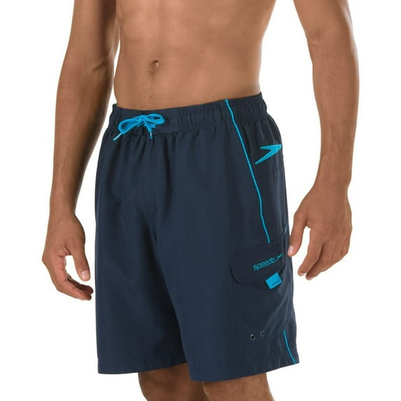 NEW Navy Blue Mens Size Large L Drawstring Board Shorts Swimwear