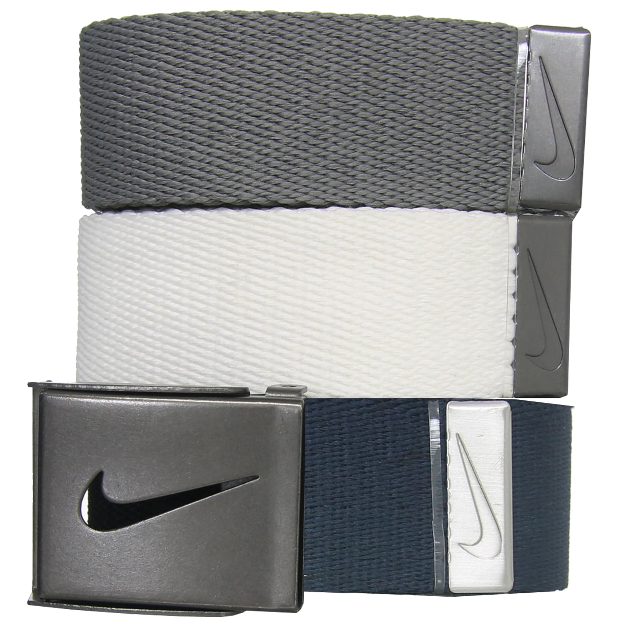Nike Men's Golf Web Belt Pack with Buckle - 3-in-1 White/Gray/Black - Walmart.com Nike Men's Golf Web Belt Pack with Buckle - 3-in-1 White/Gray/Black - Walmart.com