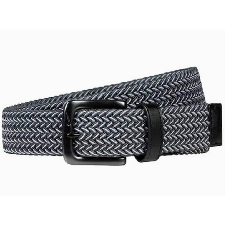 送料無料 新品 NIKE GOLF GFLEXストレッチウーヴンベルト44/46 NEW Nike G-Flex Woven Stretch Dark Grey/White Golf Belt