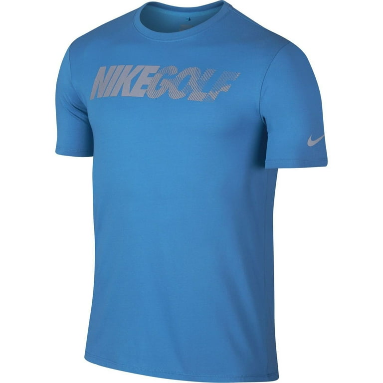 NEW Nike Golf Graphic Tee LT Photo Blue Reflective Silver Large Golf T Shirt Walmart