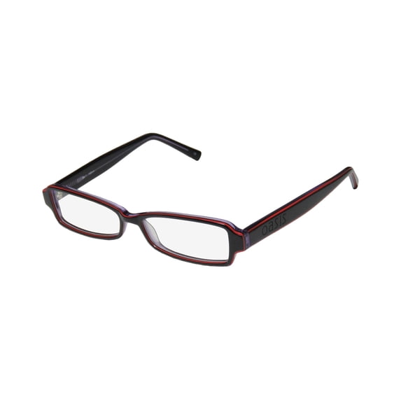 NEW OASIS CELOSIA WOMENS/LADIES DESIGNER FULL-RIM BLACK / RED / PURPLE GLAMOROUS BUDGET VISION CARE FRAME DEMO LENSES 51-14-140 EYEGLASSES/EYEWEAR