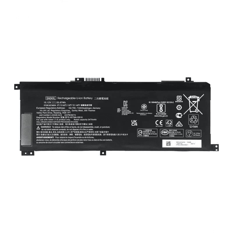 SA04XL voor HP HSTNN-OB1G HSTNN-OB1F L43248-AC1 L43248