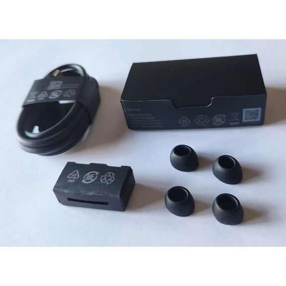 NEW OEM Black Extra EAR-GELS & USB-C CABLE for Samsung Galaxy Buds Pro SM-R190