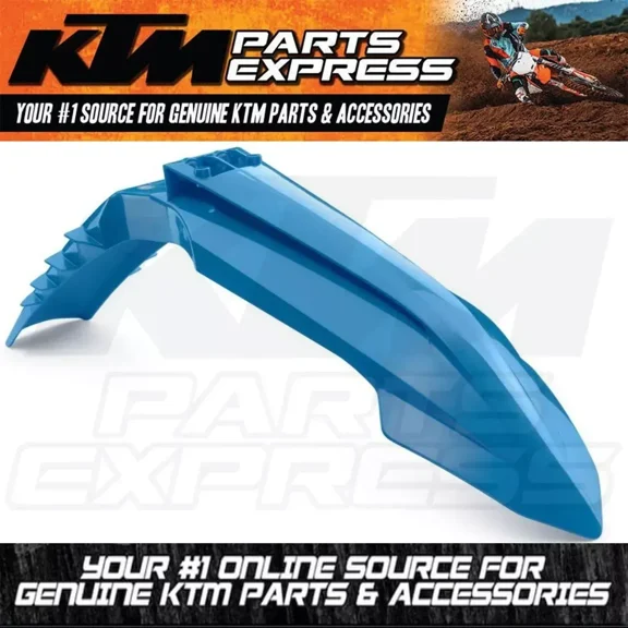 NEW OEM KTM FRONT FENDER NEPTUNE BLUE 125 250 300 350 450 XCF SXF FACT EDIT 2024
