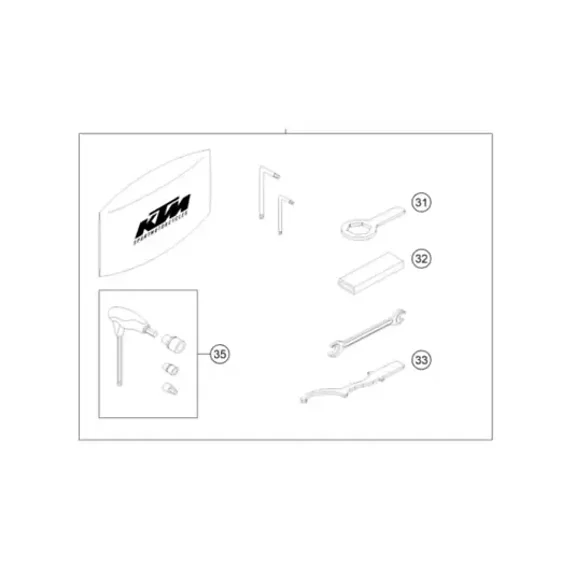 NEW OEM KTM ON-BOARD TOOL KIT 790 ADVENTURE / R 2019 2020 63529099000