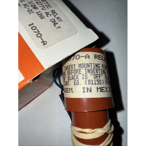 NEW OEM Pass & Seymour 1070-A Magntic Relay 120/277VAC 20A 1/2HP 120V 24U AC-DC