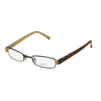 NEW OGI 2199 MENS/WOMENS DESIGNER FULL-RIM BROWN / BEIGE / HAVANA COMFORTABLE OPHTHALMIC SOFT NOSEPADS FRAME DEMO LENSES 47-19-135 FLEXIBLE HINGES EYEGLASSES/EYEWEAR
