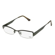 NEW OGI 3050 MENS/WOMENS DESIGNER HALF-RIM BROWN / GREEN PRESTIGIOUS DESIGNER HIP VISION CARE FRAME DEMO LENSES 48-18-140 FLEXIBLE HINGES EYEGLASSES/EYE GLASSES
