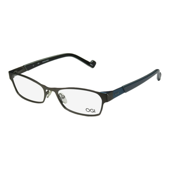 NEW OGI 3065 MENS/WOMENS DESIGNER FULL-RIM GREENISH GRAY / BLUE PREMIUM SEGMENT POPULAR STYLE TRENDY FRAME DEMO LENSES 52-17-135 FLEXIBLE HINGES EYEGLASSES/EYEGLASS FRAME