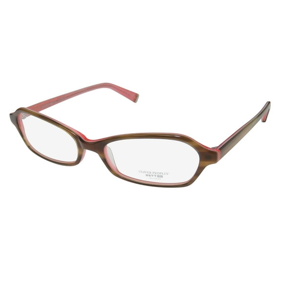 NEW OLIVER PEOPLES FABI WOMENS/LADIES DESIGNER FULL-RIM KHAKI HORN COMFORTABLE FRAME DEMO LENSES 50-16-135 EYEGLASSES/EYEWEAR