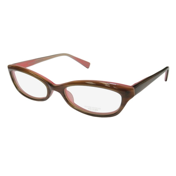 NEW OLIVER PEOPLES MARCEAU WOMENS/LADIES CAT EYE FULL-RIM BROWN STUNNING SLEEK CAT EYE FRAME DEMO LENSES 51-18-138 EYEGLASSES/SPECTACLES
