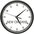 NEW ORLEANS TIME Wall Clock world time zone clock office business