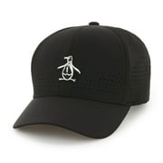 NEW Original Penguin Country Club Perforated Black Adjustable Hat/Cap