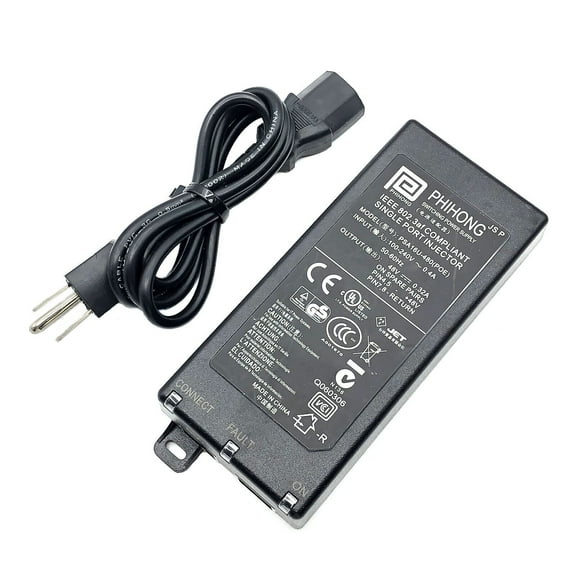 NEW Original Phihong Power Over Ethernet Switching Power Injector 48V 0.32A W/PC