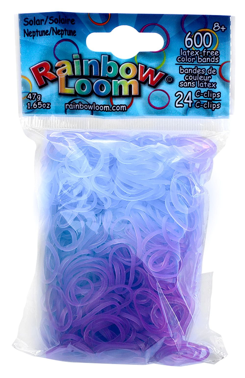 BRAND Rainbow Loom Solar UV Color Changing Neptune Rubber Bands Refill Pack (600 Count)