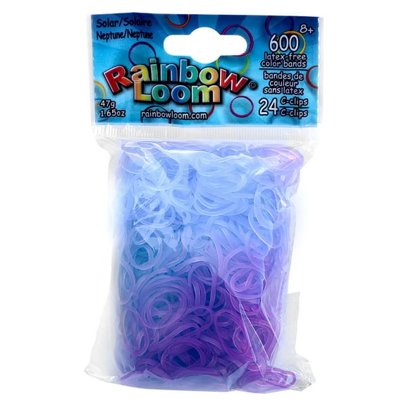Rainbow Loom Solar UV Color Changing Neptune Rubber Bands Refill Pack (600 Count)