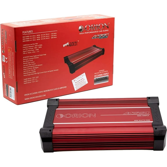 NEW Orion HCCA3000.1D-SPLX 3000W RMS at 1 Ohm Car Audio Mono Subwoofer Amplifier
