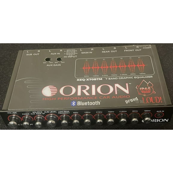 NEW Orion XEQ-X70BTM 7 Band Graphic Equilizer with Sub Control and Bluetooth