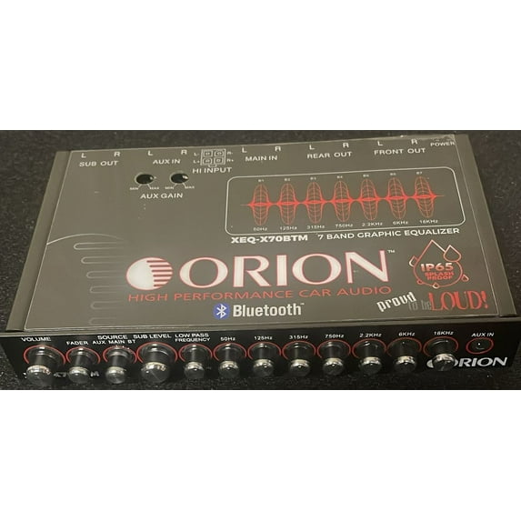 NEW Orion XEQ-X70BTM 7 Band Graphic Equilizer with Sub Control and Bluetooth