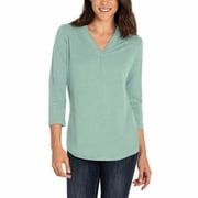 NEW!!! Orvis Womens 3/4 Sleeve Linen Shirt Ether Green & XS