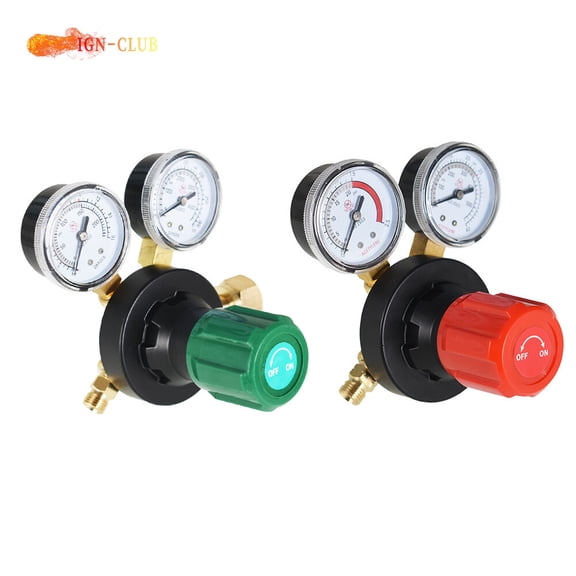 NEW Oxygen (CGA-540) and Acetylene (CGA-510) Regulators Dual Welding Gas Gauges