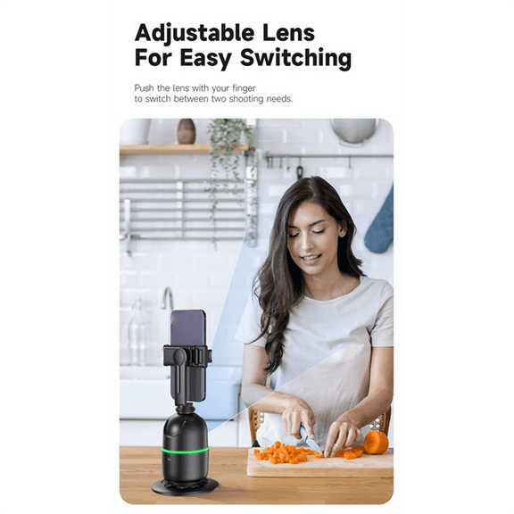 NEW P03 Pro 360 Rotation Gimbal Stabilizer AI Following Face Tracking Desktop Gimbal PTZ for Smartphone Live