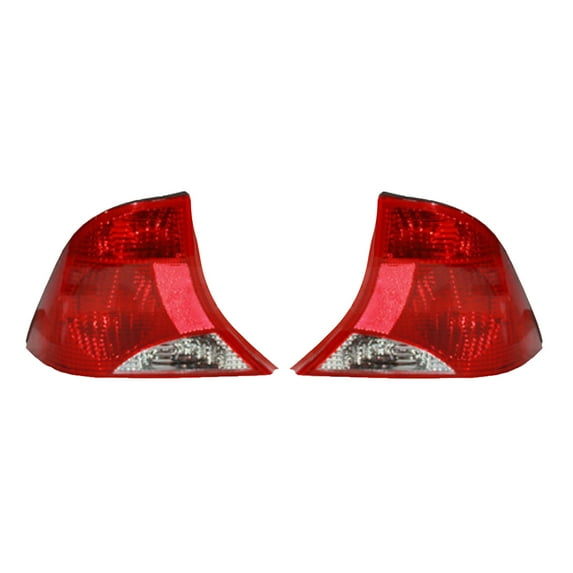 NEW PAIR OF TAIL LIGHTS COMPATIBLE WITH FORD FOCUS 2000-2003 FO2801187 2S4Z-13404-AA 2S4Z13404AA FO2800187 2S4Z-13405-AA 2S4Z13405AA 3 BULB WITHOUT BLACK TRIM