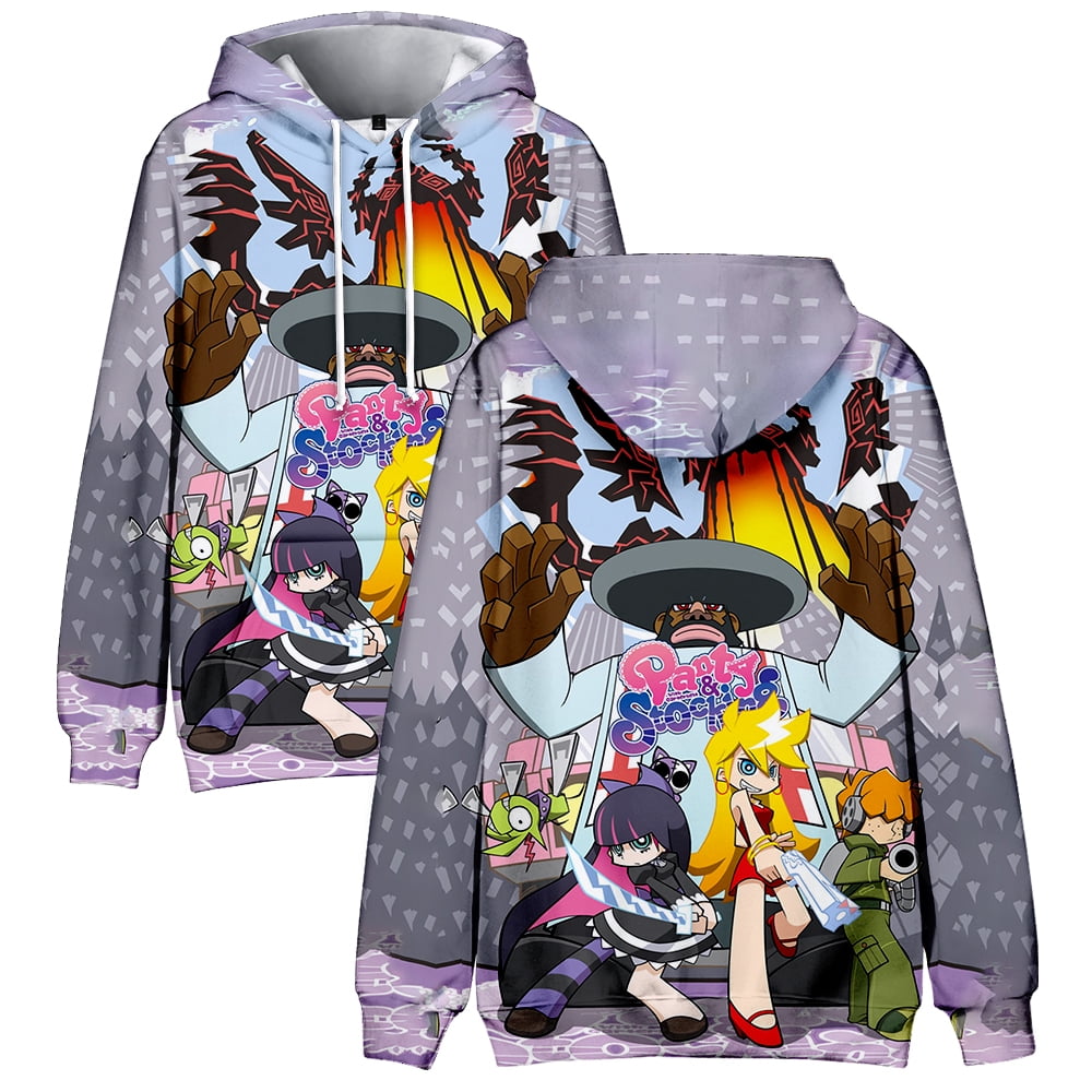 New Panty And Stocking Hoodie 3d Print Long Sleeve Menwomen Streetwear Sweatshirt Clothes 5685