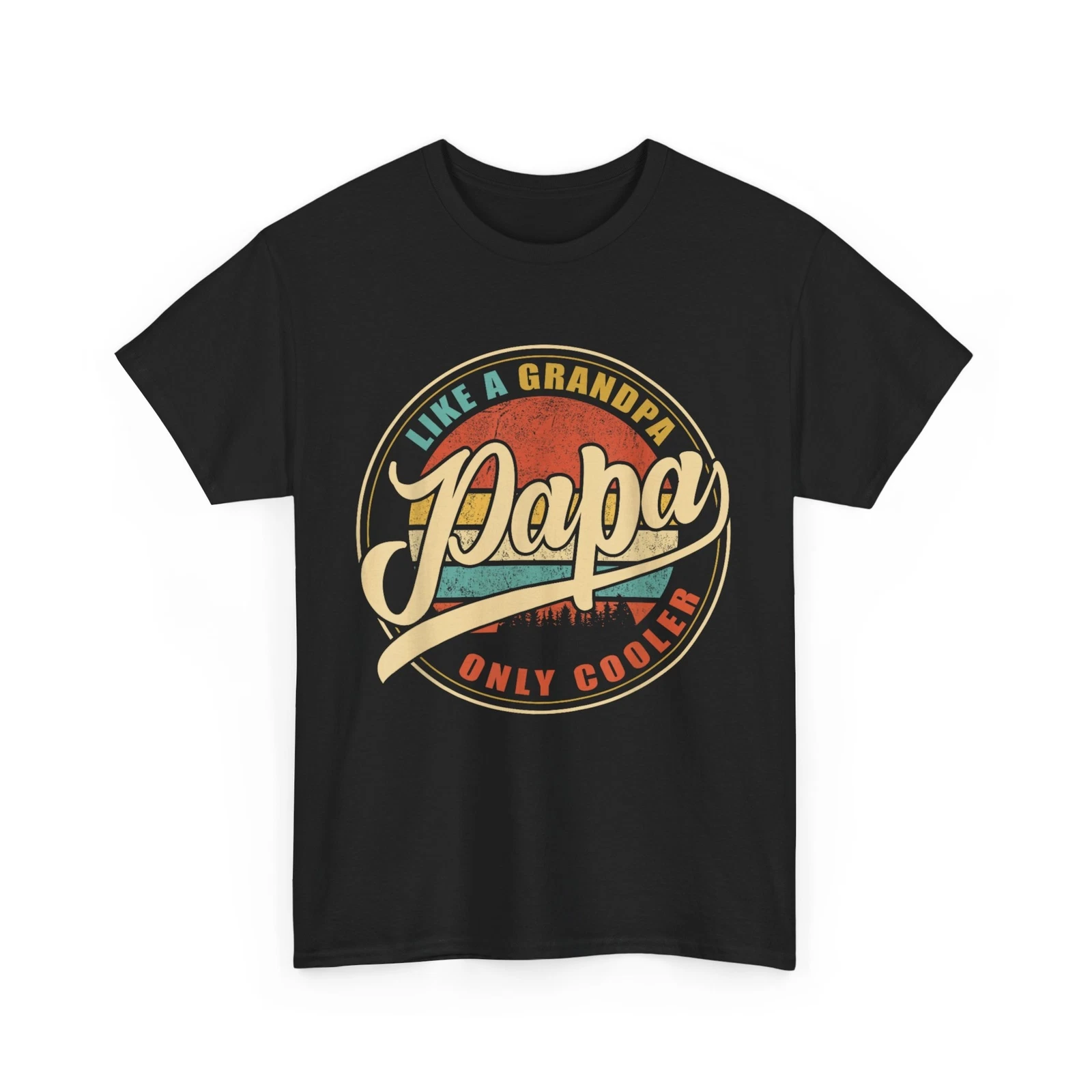 T-shirt Humour Papa – 'Like A Grandpa Only Cooler', Citation Vintage, Coton, Unisexe, Neuf Avec étiquettes
