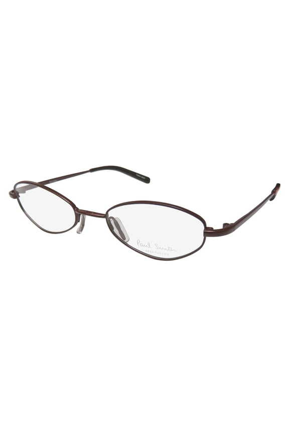 NEW PAUL SMITH 198 WOMENS/LADIES DESIGNER FULL-RIM CHOCOLATE SIMPLE & ELEGANT CLASSIC SHAPE FRAME DEMO LENSES 48-19-132 EYEGLASSES/EYEWEAR