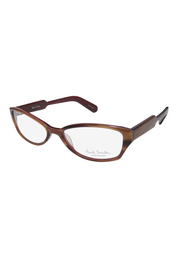 NEW PAUL SMITH 297 WOMENS/LADIES CAT EYE FULL-RIM BROWN / GRAPE DESIGNER COMFORTABLE CAT EYE FRAME DEMO LENSES 52-16-135 EYEGLASSES/SPECTACLES