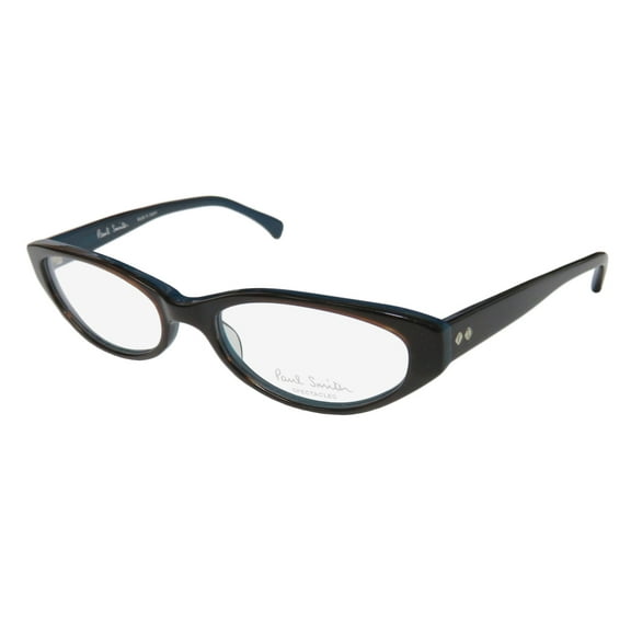 NEW PAUL SMITH SYD WOMENS/LADIES CAT EYE FULL-RIM BROWN / TEAL LIGHT WEIGHT HIGH-CLASS TRENDY CAT EYE FRAME DEMO LENSES 51-17-140 EYEGLASSES/EYEWEAR