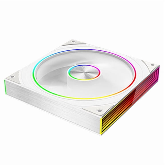 TOP! PC Case Fan Star Ring 140mm 5V 3Pin ARGB Cyclic Mirror Light Effect Lian PWM 650 to 1800RPM Cooling White B
