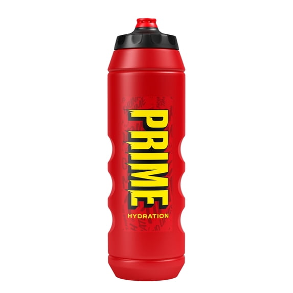 NEW PRIME Hydration Squeeze Bottle, 1L - Red & Yellow Special Edition