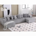 thumbnail image 1 of Modern U-shaped Corduroy Sectional Sofa 133.45'' for Living Room, 1 of 18